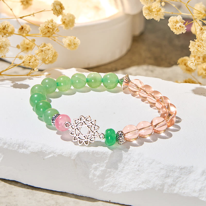Olivenorma "Anahata Alchemy" ​​Green Aventurine & Rose Quartz​​​​ Harmony Bracelet - image 6
