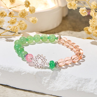 Olivenorma "Anahata Alchemy" ​​Green Aventurine & Rose Quartz​​​​ Harmony Bracelet - image 6