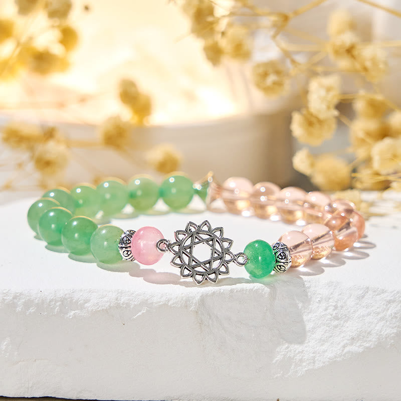 Olivenorma "Anahata Alchemy" ​​Green Aventurine & Rose Quartz​​​​ Harmony Bracelet - image 5