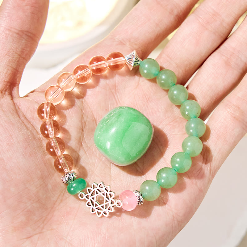 Olivenorma "Anahata Alchemy" ​​Green Aventurine & Rose Quartz​​​​ Harmony Bracelet - image 3