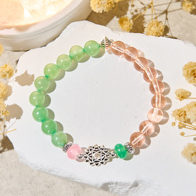 Olivenorma "Anahata Alchemy" ​​Green Aventurine & Rose Quartz​​​​ Harmony Bracelet - image 4