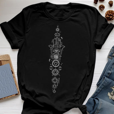 Olivenorma Hamsa Evil Eye Chakra Protection Meditation T-Shirt
