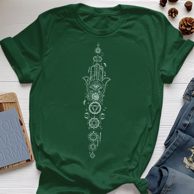 Olivenorma Hamsa Evil Eye Chakra Protection Meditation T-Shirt