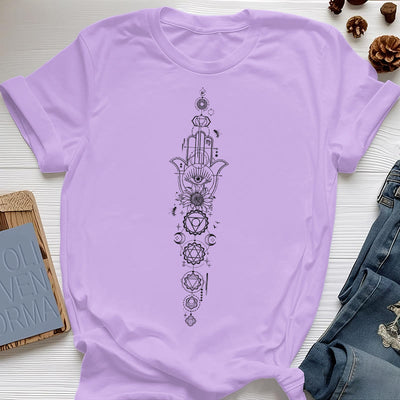 Olivenorma Hamsa Evil Eye Chakra Protection Meditation T-Shirt