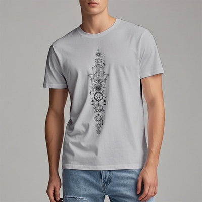 Olivenorma Hamsa Evil Eye Chakra Protection Meditation T-Shirt