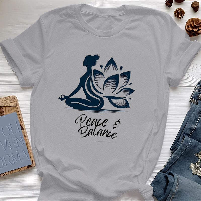 Olivenorma Peace & Balance Yoga Meditation Women T-Shirt
