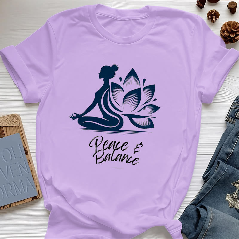 Olivenorma Peace & Balance Yoga Meditation Women T-Shirt