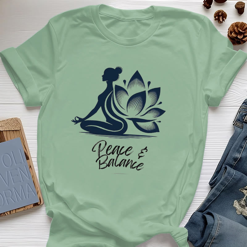 Olivenorma Peace & Balance Yoga Meditation Women T-Shirt