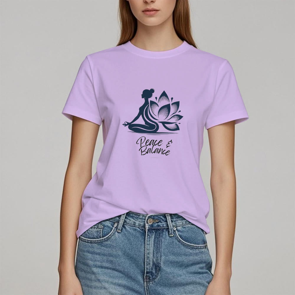 Olivenorma Peace & Balance Yoga Meditation Women T-Shirt