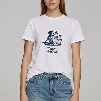 Olivenorma Peace & Balance Yoga Meditation Women T-Shirt