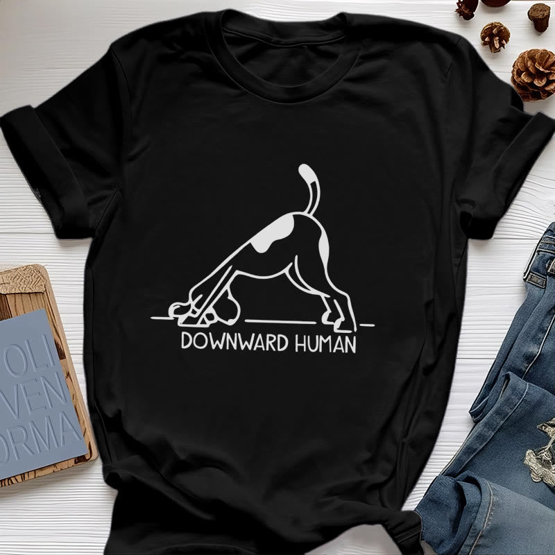 Olivenorma Dog Yoga Meditation Print T-Shirt