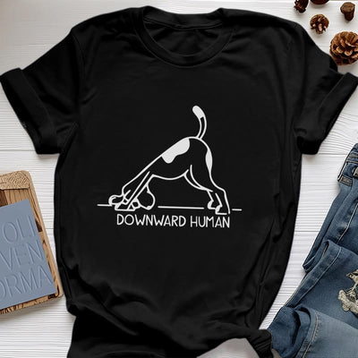 Olivenorma Dog Yoga Meditation Print T-Shirt