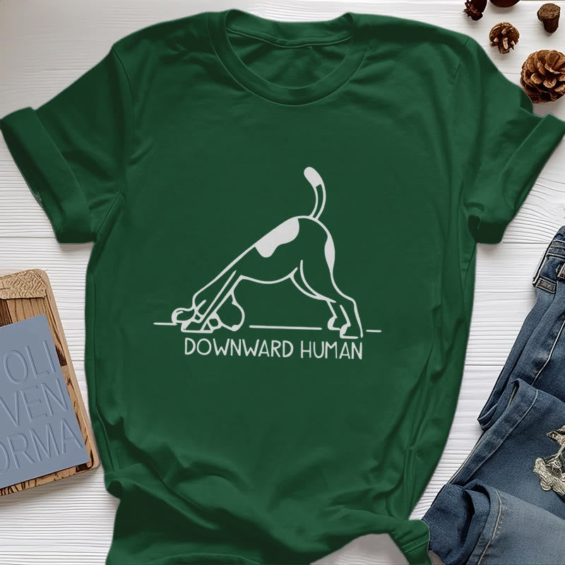 Olivenorma Dog Yoga Meditation Print T-Shirt