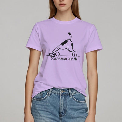 Olivenorma Dog Yoga Meditation Print T-Shirt