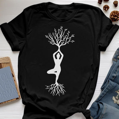 Olivenorma Rooted Yoga Tree Pose T-Shirt