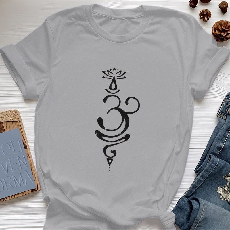 Olivenorma OM Lotus Chakra Symbol T-Shirt