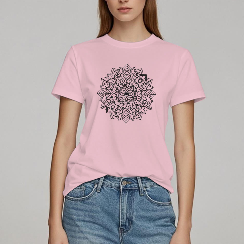Olivenorma Flower Mandala Lotus T-Shirt