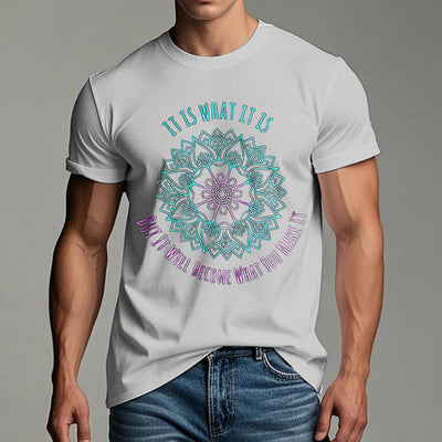 Olivenorma "It Is What It Is Tee" Mandala Quote T-Shirt