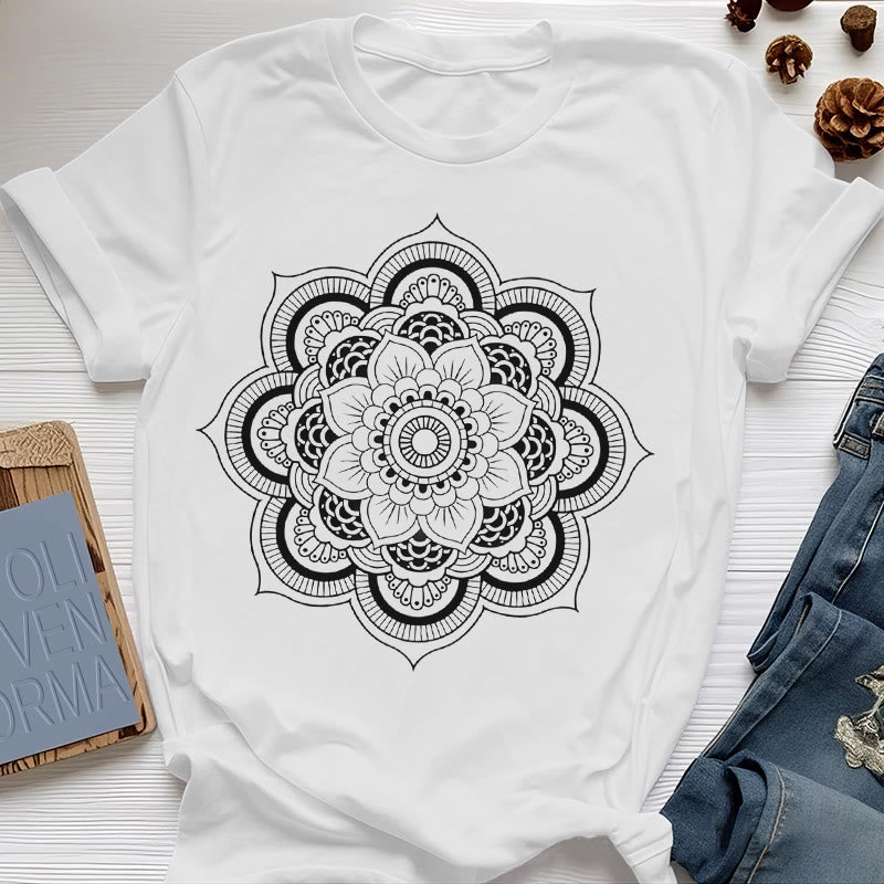 Olivenorma Mandala Lotus T-shirt