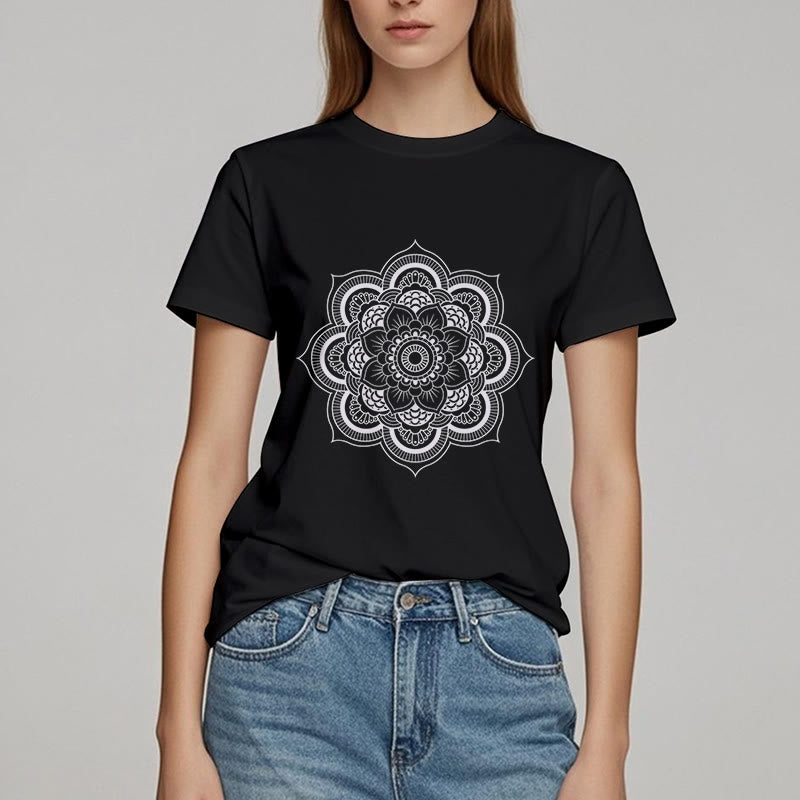 Olivenorma Mandala Lotus T-shirt