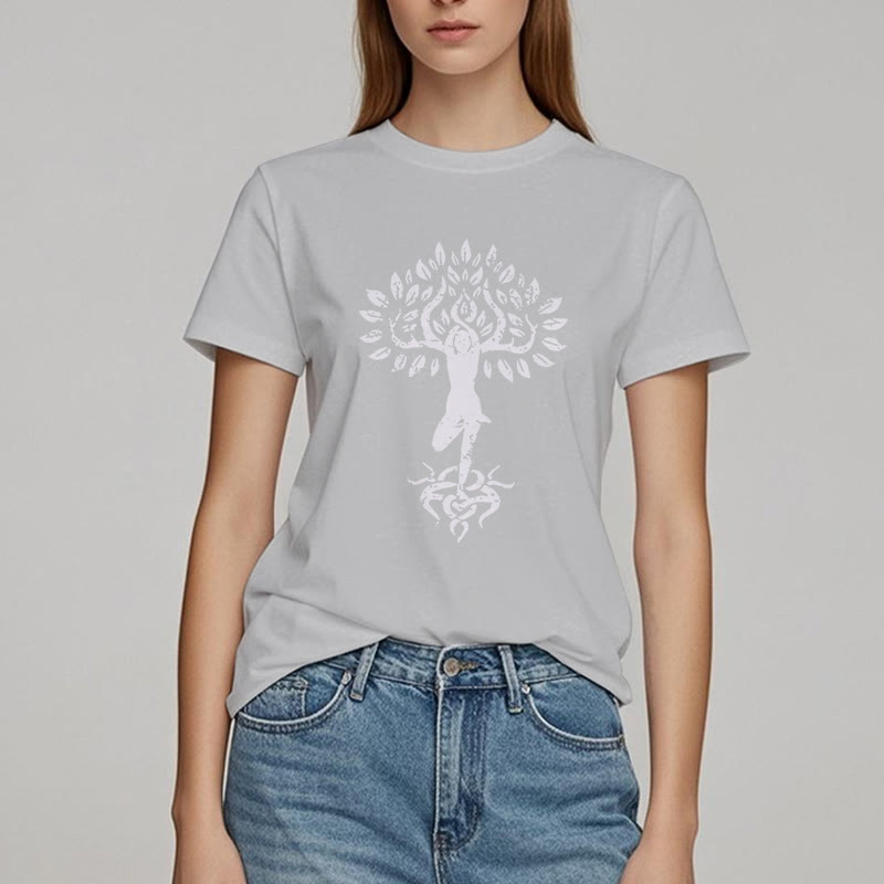 Olivenorma Flower Zen Tree T-Shirt