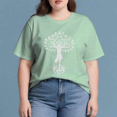 Olivenorma Flower Zen Tree T-Shirt