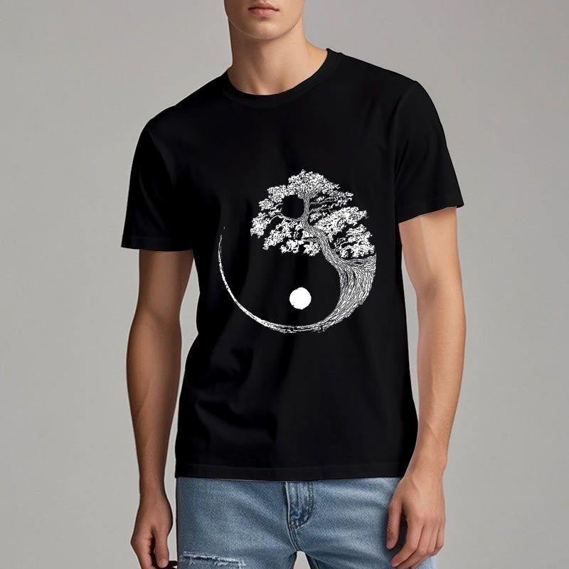 Olivenorma Yin Yang Bonsai Tree T-shirt