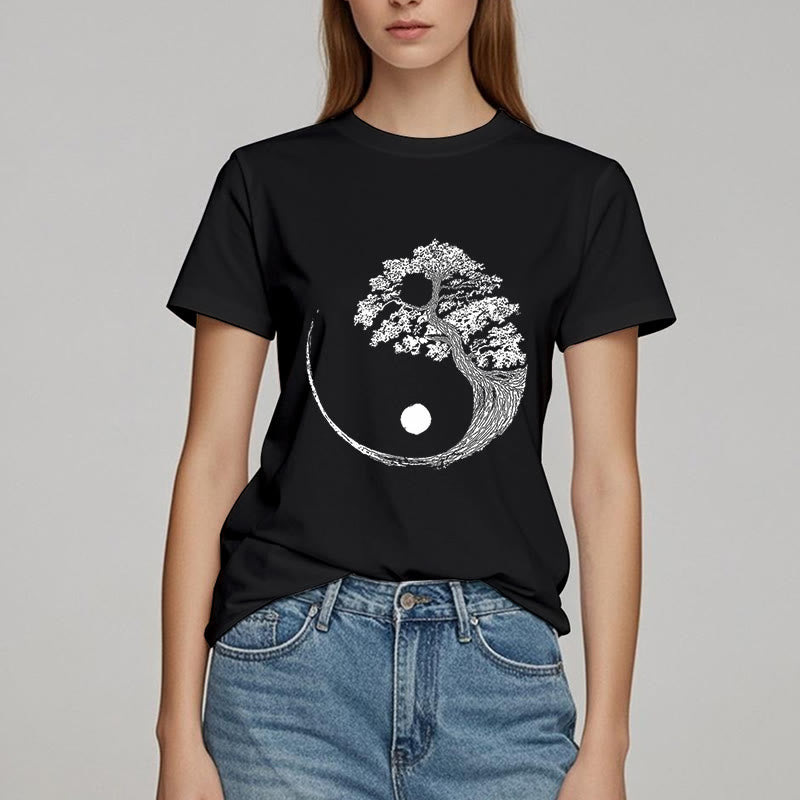 Olivenorma Yin Yang Bonsai Tree T-shirt