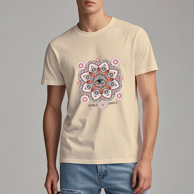 Olivenorma Meditation Evil Eye Slogan Design T-shirt