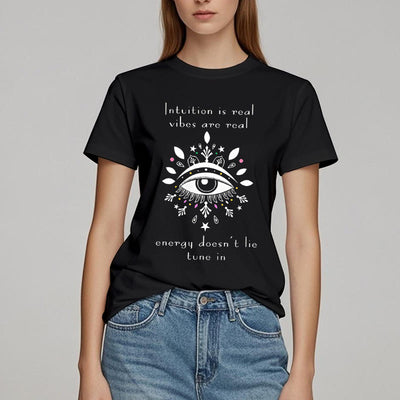 Olivenorma Intuition Evil Eye Design T-shirt