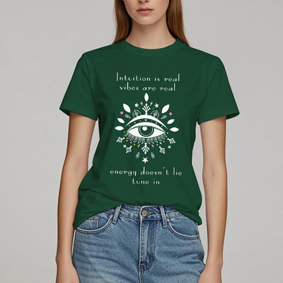 Olivenorma Intuition Evil Eye Design T-shirt