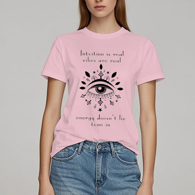 Olivenorma Intuition Evil Eye Design T-shirt