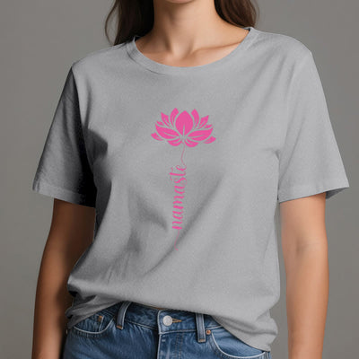 Olivenorma Namaste Lotus Yoga Cotton T-Shirt