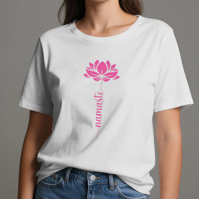 Olivenorma Namaste Lotus Yoga Cotton T-Shirt