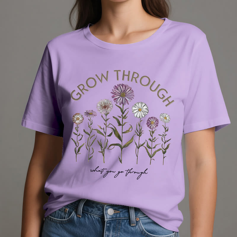 Olivenorma Grow Through Floral Graphic T-Shirt