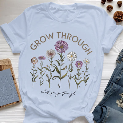 Olivenorma Grow Through Floral Graphic T-Shirt