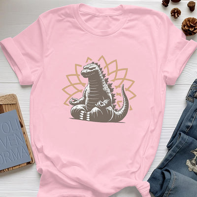 Olivenorma Funny Dinosaur Yoga Meditation T-Shirt