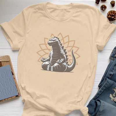 Olivenorma Funny Dinosaur Yoga Meditation T-Shirt