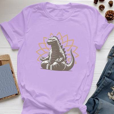 Olivenorma Funny Dinosaur Yoga Meditation T-Shirt