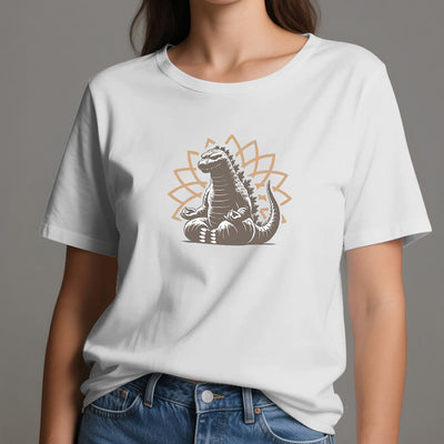 Olivenorma Funny Dinosaur Yoga Meditation T-Shirt