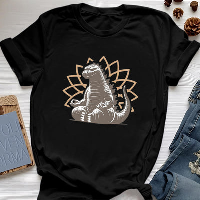 Olivenorma Funny Dinosaur Yoga Meditation T-Shirt