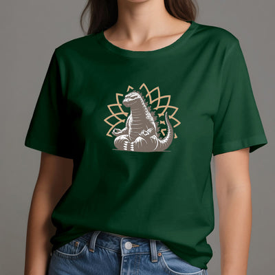 Olivenorma Funny Dinosaur Yoga Meditation T-Shirt