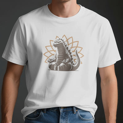 Olivenorma Funny Dinosaur Yoga Meditation T-Shirt