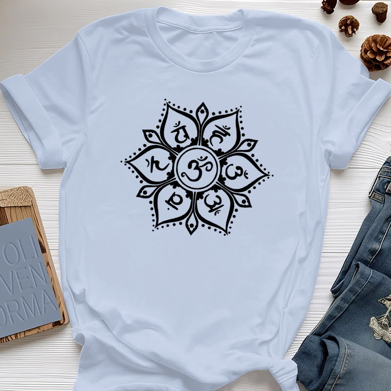 Olivenorma Seven Chakra Symbols T-Shirt