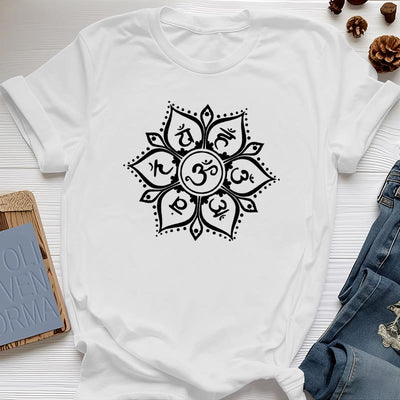 Olivenorma Seven Chakra Symbols T-Shirt