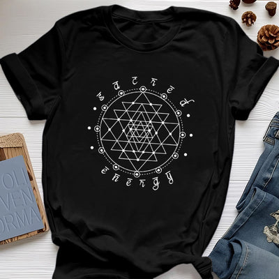 Olivenorma Sacred Energy Sri Yantra Spiritual T-Shirt