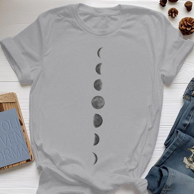 Olivenorma Moon Phase Print Yoga Meditation T-Shirt