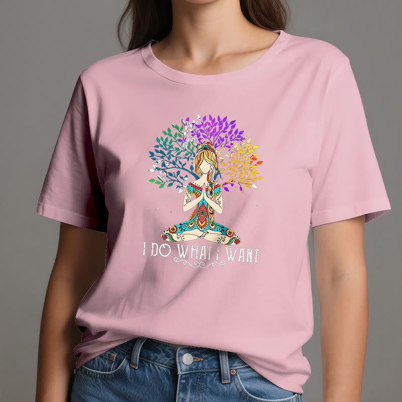 Olivenorma "I Do What I Want" Yoga Meditation T-Shirt