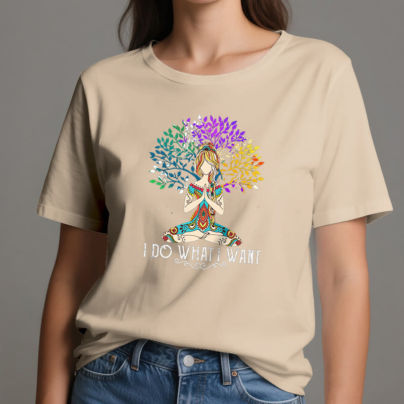 Olivenorma "I Do What I Want" Yoga Meditation T-Shirt