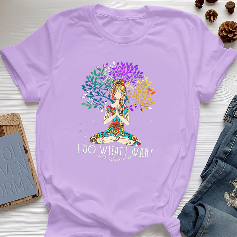 Olivenorma "I Do What I Want" Yoga Meditation T-Shirt